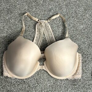 Victoria’s Secret Front Closure, Lace Racerback Lined Perfect Coverage Bra 36D